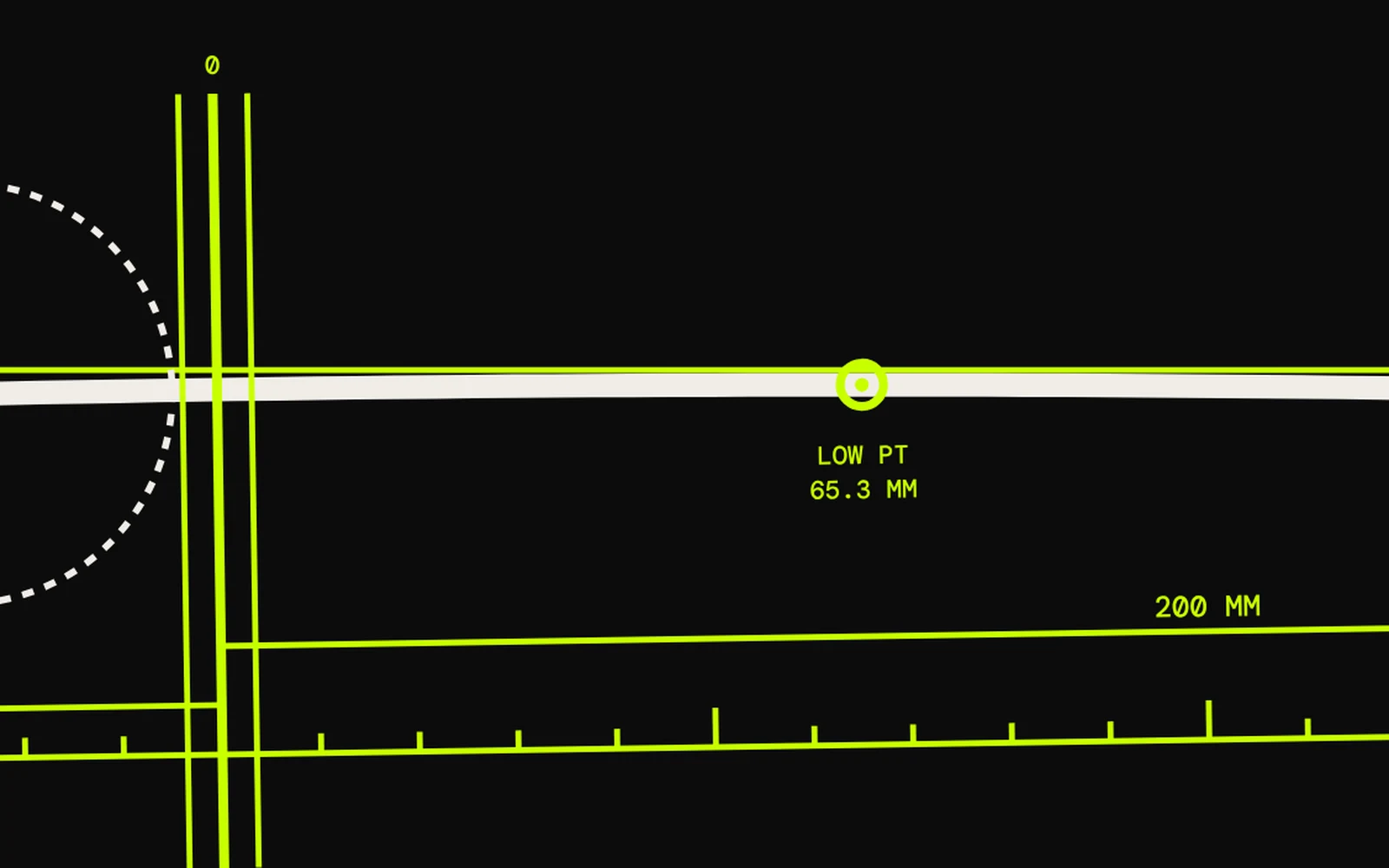 LSR Plane Board base with the low point marked